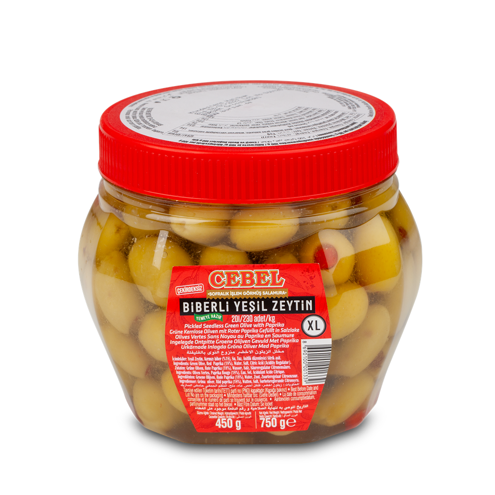 Pepper Stuffed Green Olives