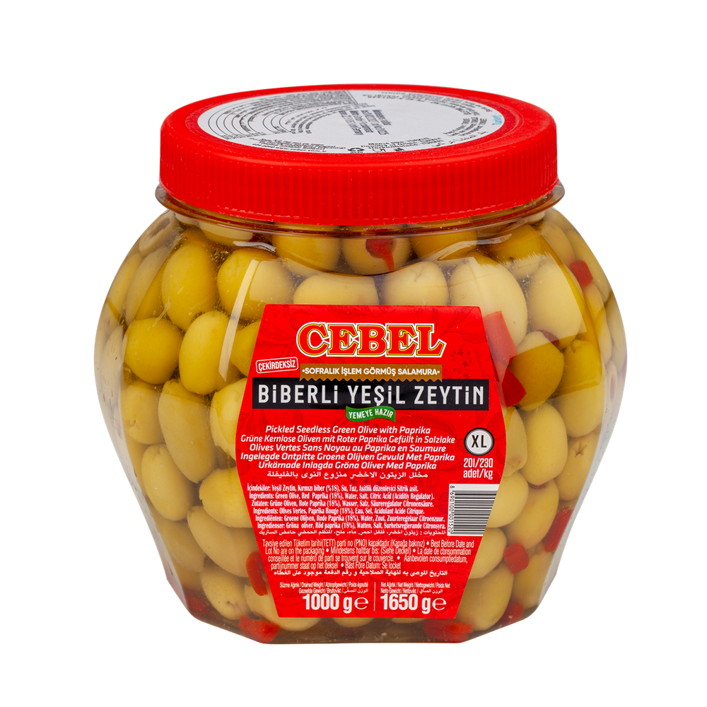 Pepper Stuffed Green Olives